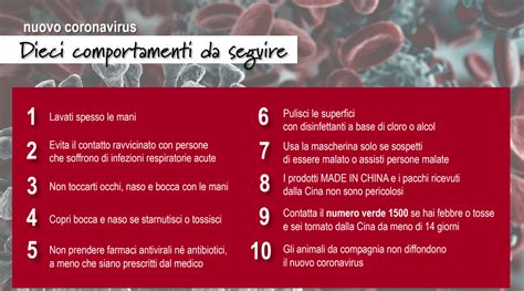 Coronavirus Le Dieci Regole Del Ministero Della Salute Per Prevenire