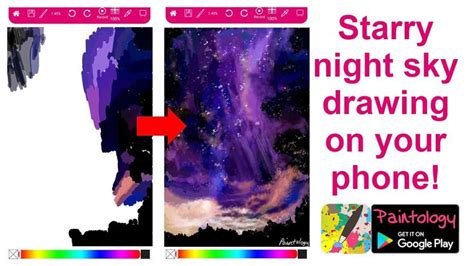 Draw A Beautiful Starry Night Sky Easy Drawing On Your Phone Starry