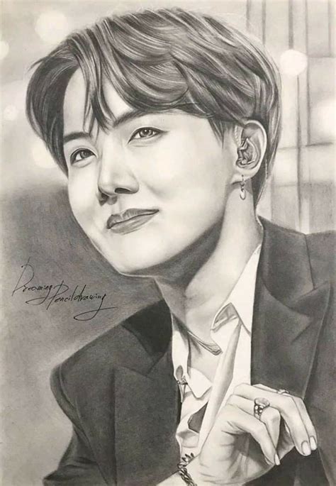 Pin by Julia Szymańska on J Hope Bts drawings Celebrity drawings