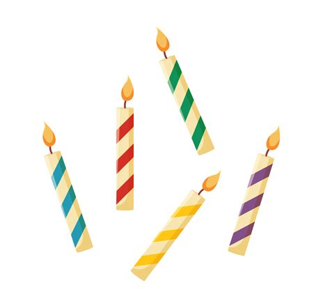 colorful birthday candles illustration 21559037 PNG