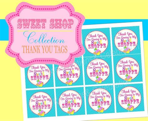 Free Printable Candyland Thank You Tags Printable Word Searches