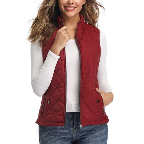 Art3d Womens Vests Zip Up Quilted Padded Lightweight Vest For Women