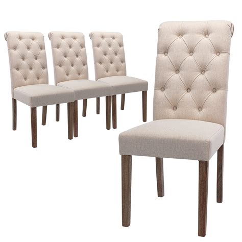 Colamy Tufted Dining Chairs Set Of Accent Parsons Diner Chairs