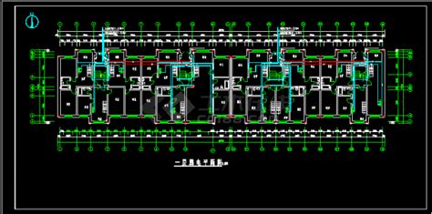 某五层住宅楼全套电气施工cad图纸居住建筑土木在线
