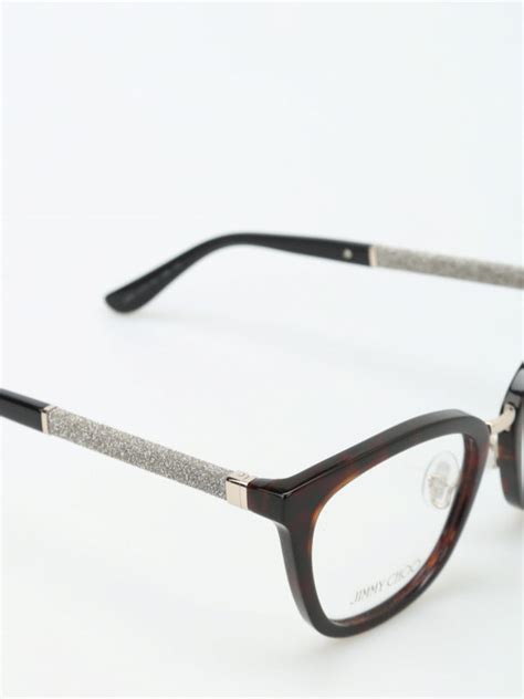 Glasses Jimmy Choo - Glittered temples tortoise glasses - JC165KBE