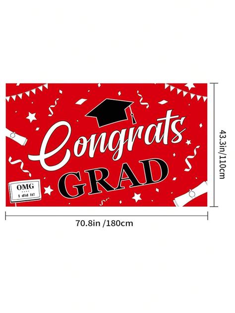 2024 Red Graduation Party Decoration Background Cloth Red And Gold