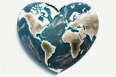 Heart Shaped Planet Earth Stock Illustration Illustration Of Heart