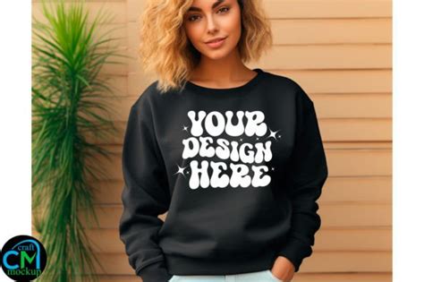 Gildan Woman Sweatshirt Mockup Graphic By Craft Mockup