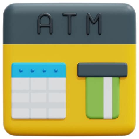 Premium PSD Atm 3d Render Icon Illustration