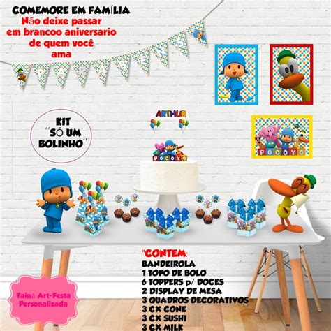 Kit é só um bolinho Pocoyo Elo7 Produtos Especiais