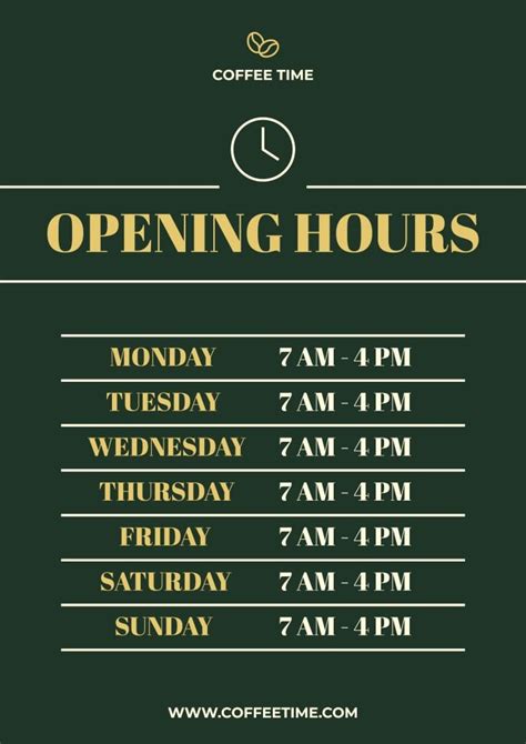 Free Duotone Coffee Time Coffee Shop Schedule Template