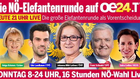 spannende NÖ Wahl am besten auf oe24 TV