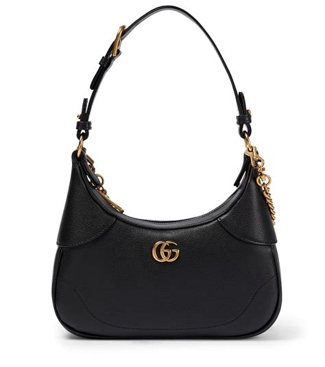 Gucci Aphrodite Small Leather Shoulder Bag In Black Lyst