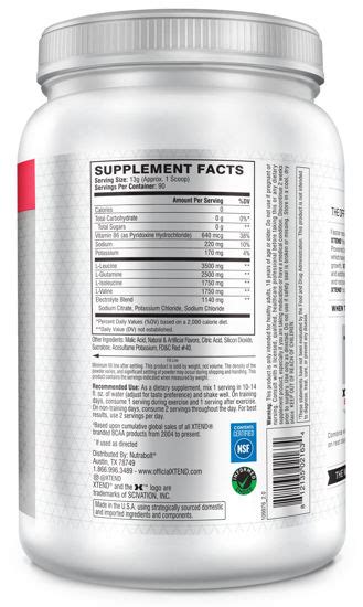 Xtend The Original Bcaa Zero Sugar Yaseen Nutrition