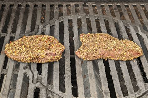 Easy Grilled Bison Steaks With Peppercorn Rub