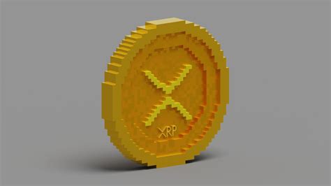 3D Voxel XRP Coin Model TurboSquid 1855849