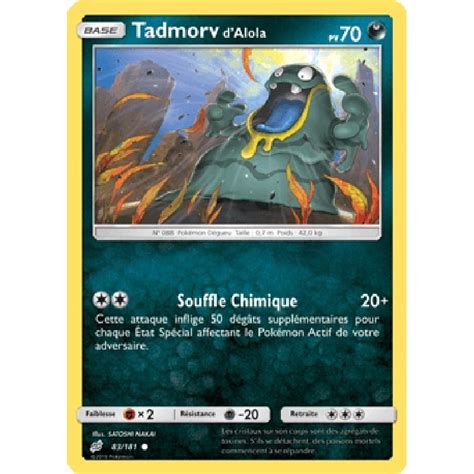 Tadmorv dAlola 83 181 SL9 Carte Pokémon commune neuve VF