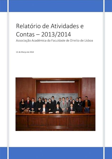 Pdf Relatório De Atividades E Contas 20132014 · Relatório De