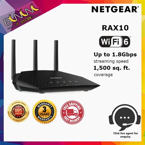 Netgear 4 Stream Rax10 Ax1800 Wifi 6 Router Wireless Shopee Malaysia