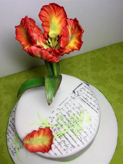 Parrot Tulip Decorated Cake By Andrea Cakesdecor