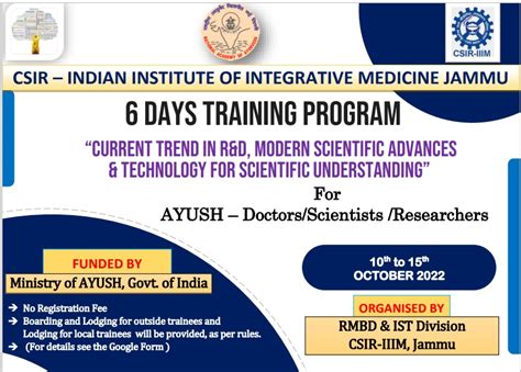 6 Days Training Program “current Trend In Randd Modern Scientific