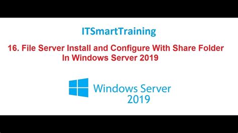 16 How To Install And Configure File Server With NTFS Permission In