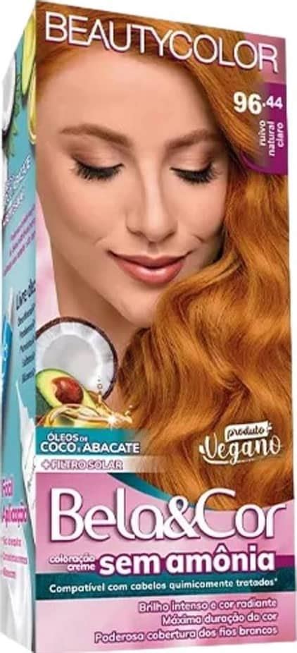 Bela Cor Beauty Color Tinta Sem Amônia Ruivo Natural Claro 96 44