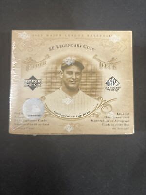 Upper Deck Sp Legendary Cuts Baseball Factory Sealed Box Packs