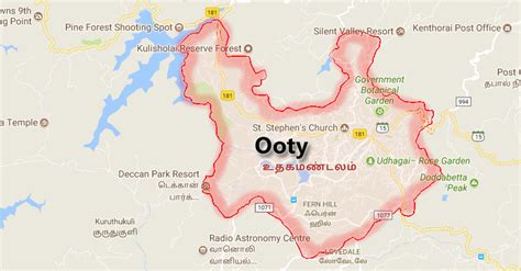 Ooty India Map