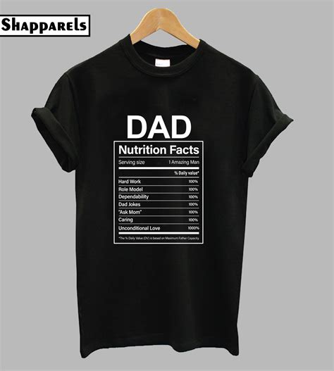 Dad Nutrition Facts T Shirt