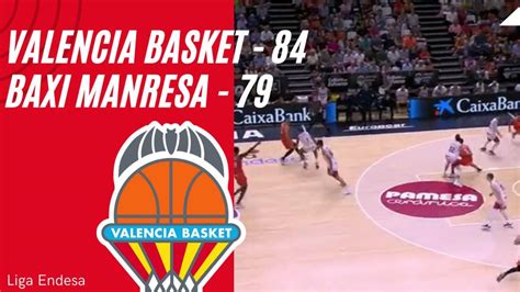 Valencia Basket Liga Acb Endesa Cr Nica Valencia Bc Baxi Manresa