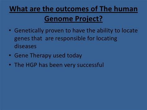 The Human Genome Project