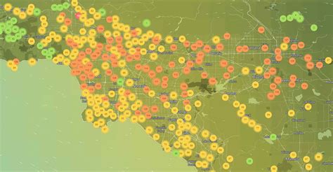 Air Pollution Los Angeles Map Dorree Kassandra