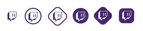 Twitch Vector Logo Twitch Vector Icon Editorial Stock Photo