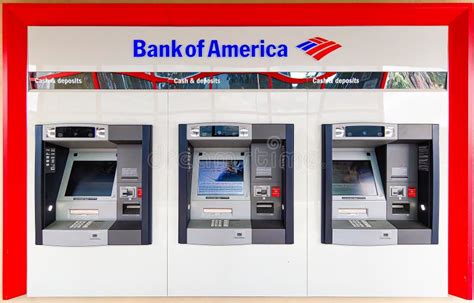 Bank Of America Atm Machines Isolated Editorial Photography Image Of