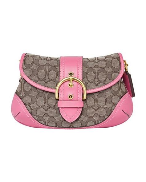 Coach Signature Jacquard Soho Bag In Pink Lyst Australia