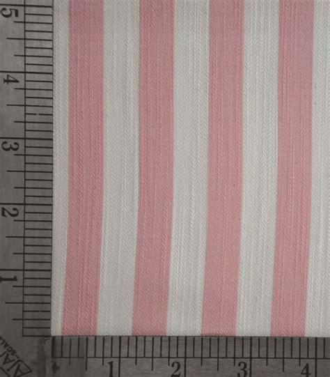 Cream Light Pink Stripe Fabric FC 21 Dinesh Exports