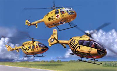 Adac Helicopter Set Bo Bk Ec Model Do Sklejania Revell