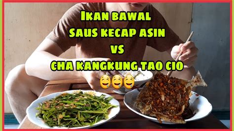 Cara Masak Ikan Bawal Saus Kecap Asin Dan Tumis Kangkung Tauco Stay