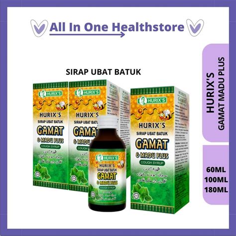 Hurixs Ubat Batuk Gamat Madu Plus 60ml100ml180ml Lazada