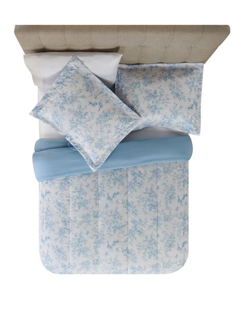 Mainstays Floral Toile Comforter And Sham Bedding Set