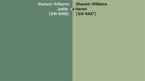 Sherwin Williams Jadite Vs Haven Side By Side Comparison