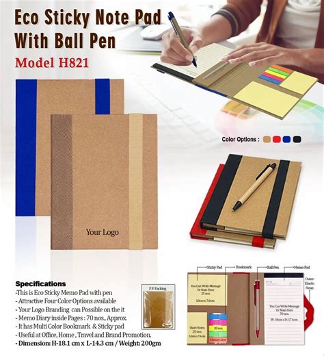 Perfect Bound Paper Cover C W Eco Sticky Note Pad At Rs Piece In