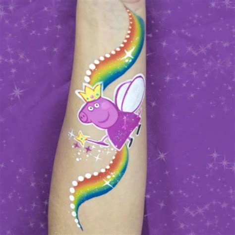 Peppa Pig Face Paint Arm Design Video by Marta Ortega - Facepaint.com