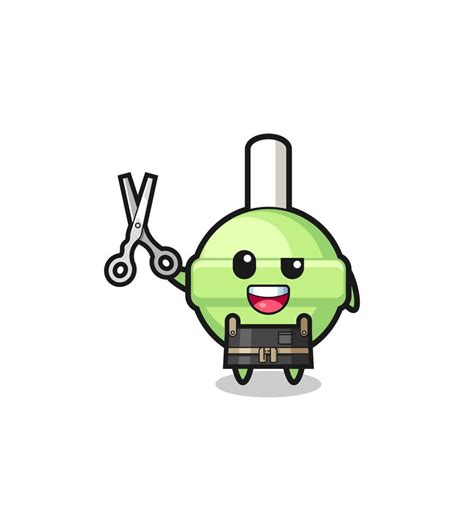 Lollipop Character As Barbershop Mascot 4531221 Vector Art At Vecteezy