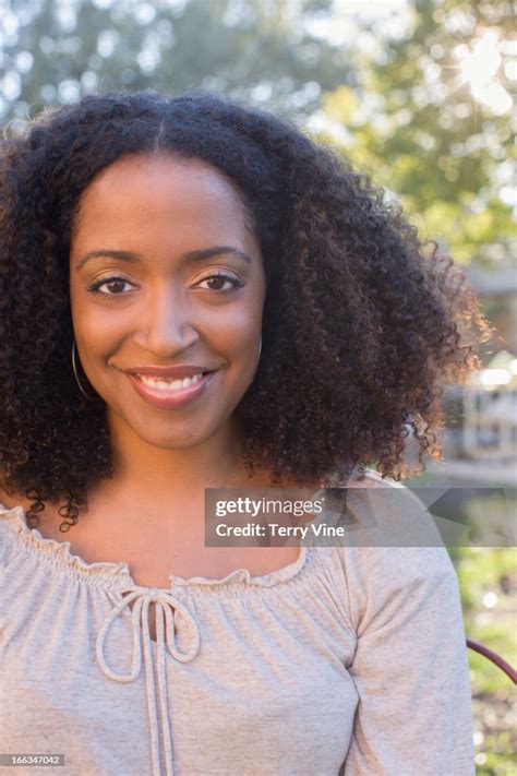 Smiling African American Woman High Res Stock Photo Getty Images