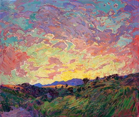 Large scale oil painting landscape in a contemporary impressionist style, by Erin Hanson. | Art ...