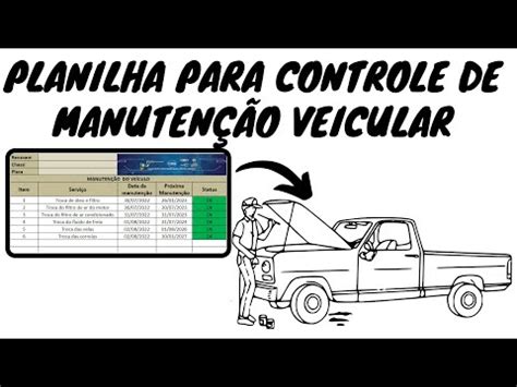 Planilha para controle de Manutenção Veicular YouTube