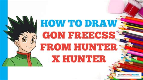 How To Draw Gon Freecss From Hunter X Hunter Easy Step By Step Drawing