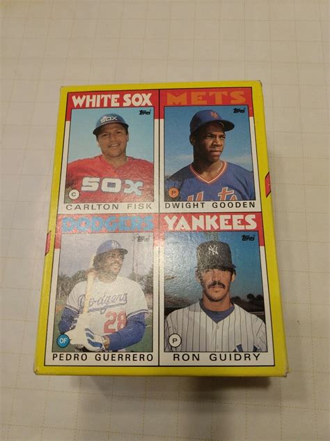 Topps Baseball Empty Wax Pack Box Years Old Gooden Card Brett